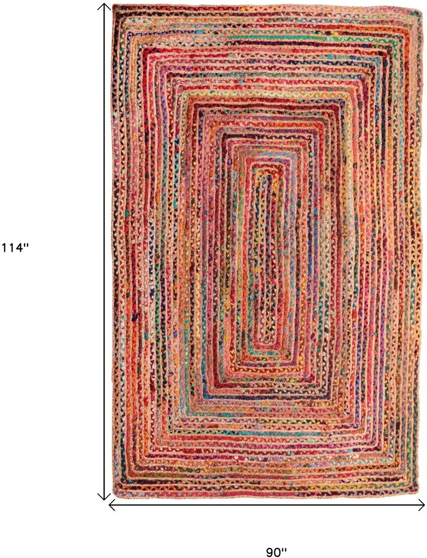 Tan Geometric Hand Braided Area Rug Photo 6
