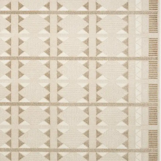 Tan Geometric Power Loom Area Rug Photo 3