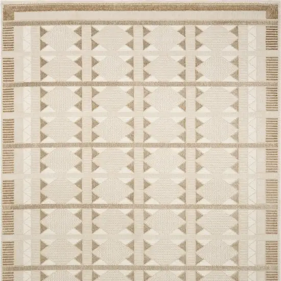 Tan Geometric Power Loom Area Rug Photo 8