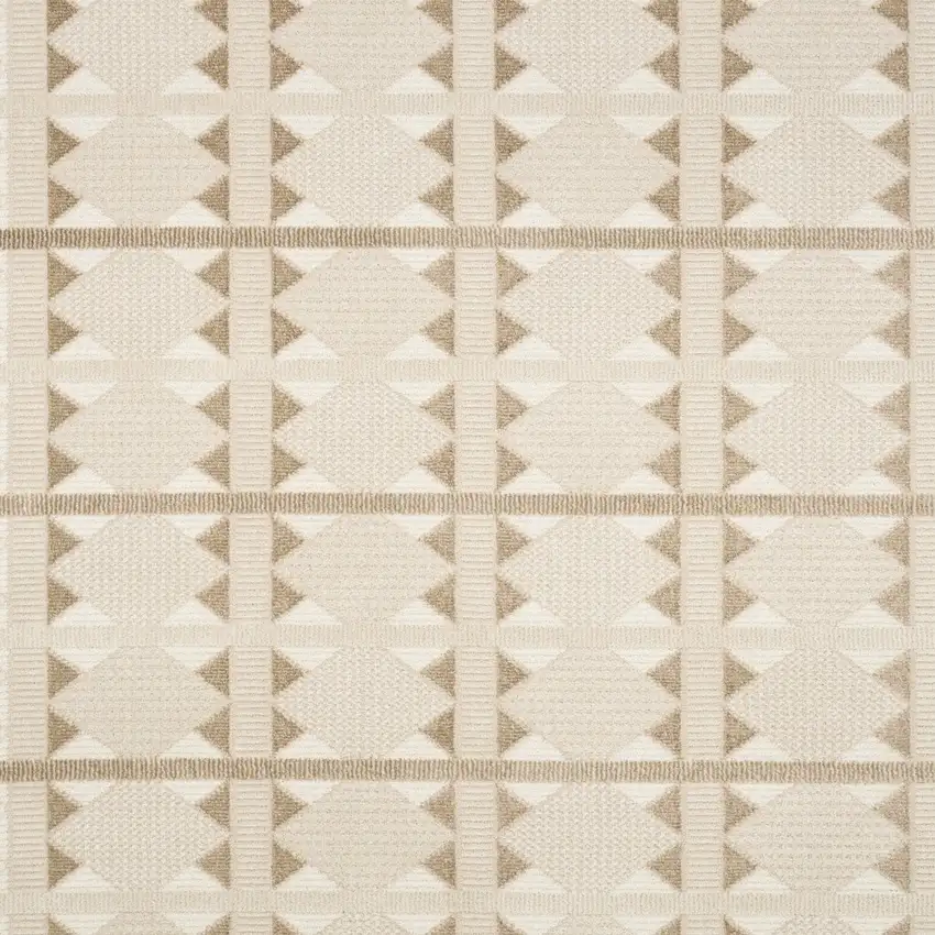 Tan Geometric Power Loom Area Rug Photo 9