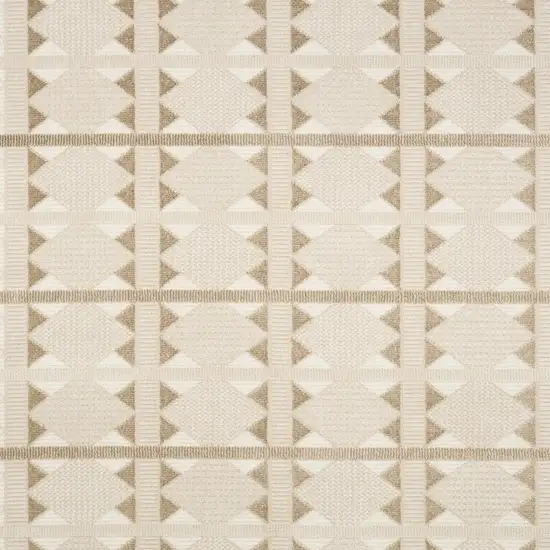 Tan Geometric Power Loom Area Rug Photo 9