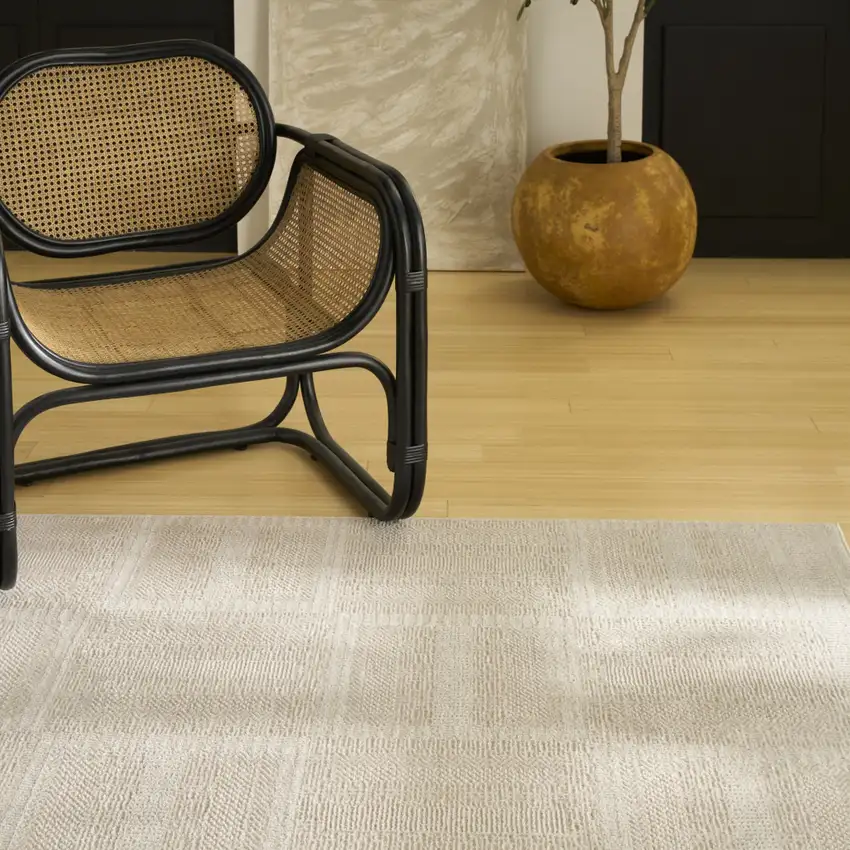 Tan Geometric Power Loom Area Rug Photo 5