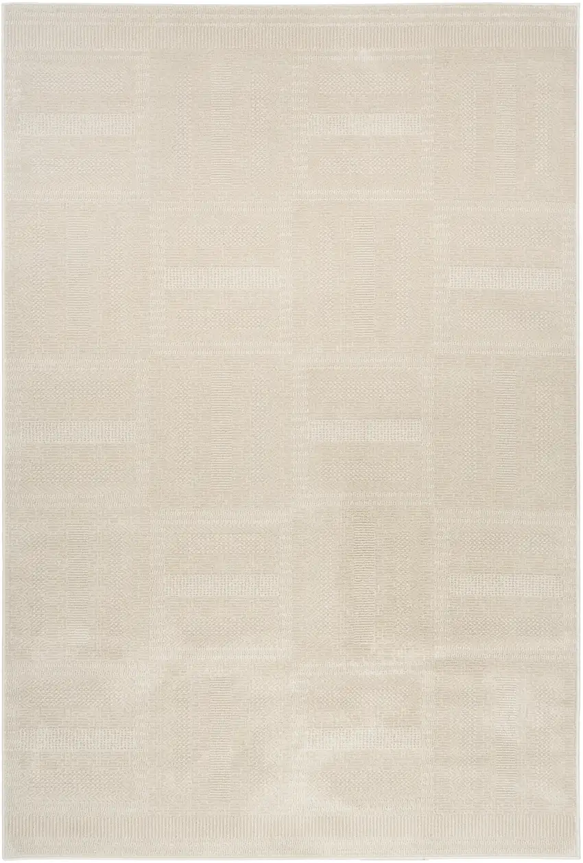 Tan Geometric Power Loom Area Rug Photo 2