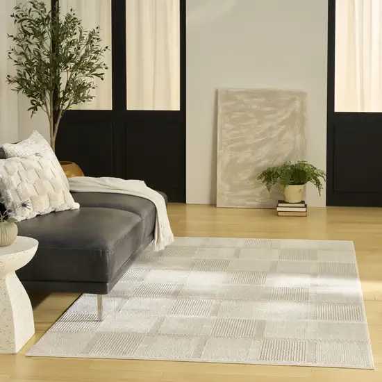 Tan Geometric Power Loom Area Rug Photo 6