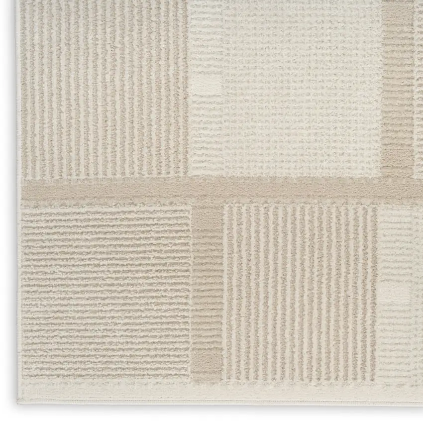 Tan Geometric Power Loom Area Rug Photo 9