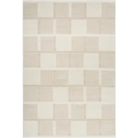 Tan Geometric Power Loom Area Rug Photo 2
