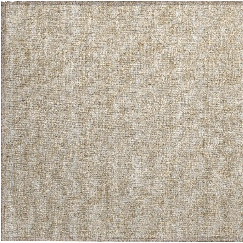 Tan Geometric Washable Non Skid Indoor Outdoor Area Rug Photo 7