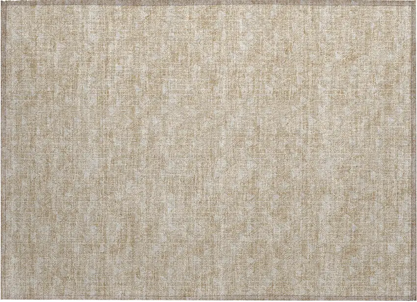 Tan Geometric Washable Non Skid Indoor Outdoor Area Rug Photo 2