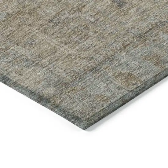 Tan Gray And Brown Oriental Washable Indoor Outdoor Area Rug Photo 4