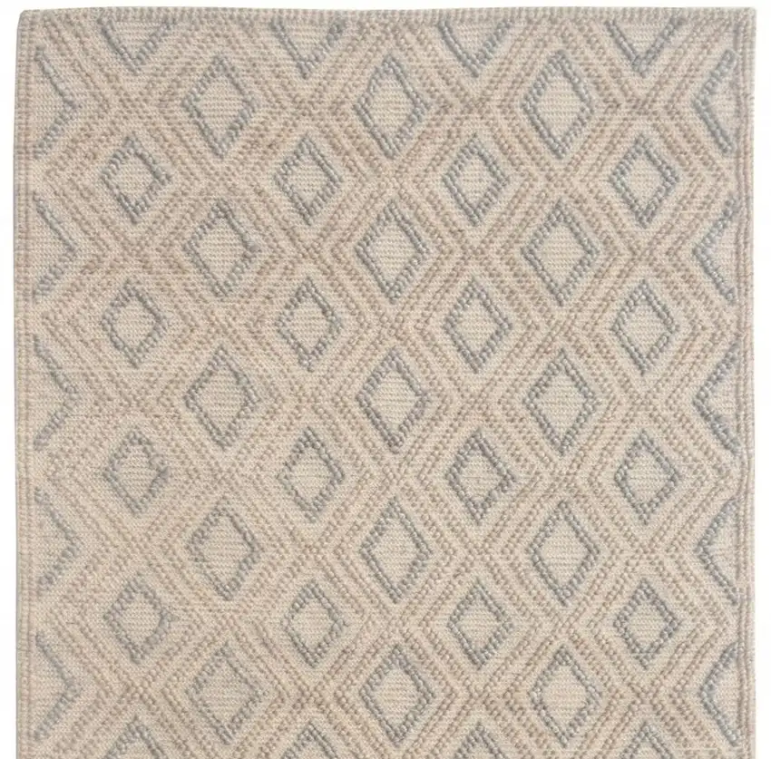 Natural Geometric Handmade Area Rug Photo 5