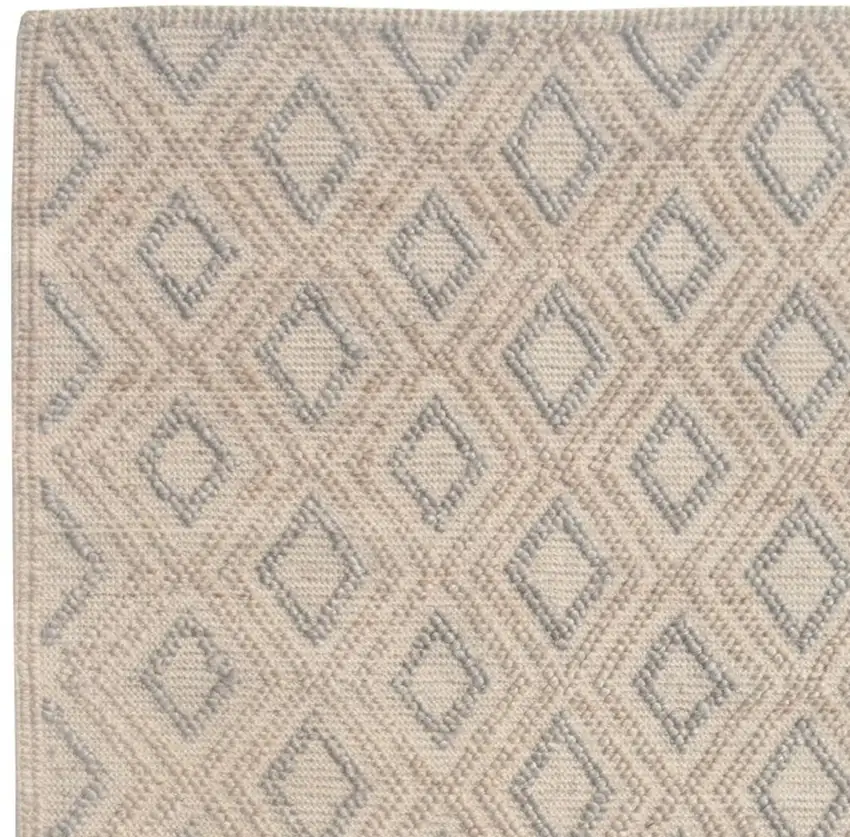 Natural Geometric Handmade Area Rug Photo 4