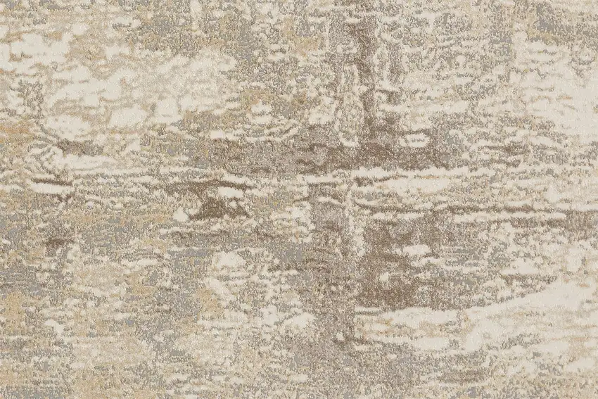 Tan Ivory And Brown Abstract Area Rug Photo 6