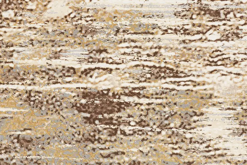 Tan Ivory And Brown Abstract Area Rug Photo 6