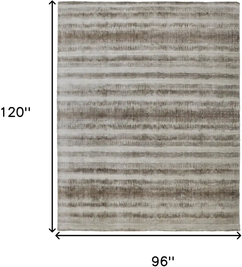 Tan Ivory And Brown Abstract Hand Woven Area Rug Photo 10