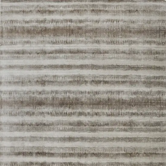 Tan Ivory And Brown Abstract Hand Woven Area Rug Photo 5