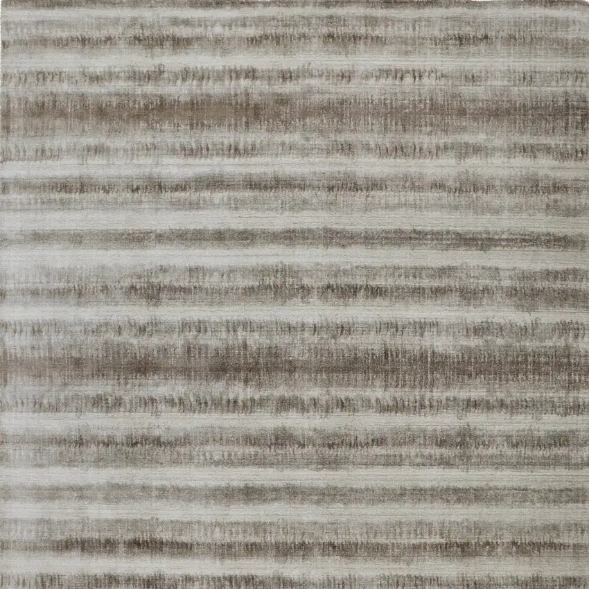 Tan Ivory And Brown Abstract Hand Woven Area Rug Photo 5