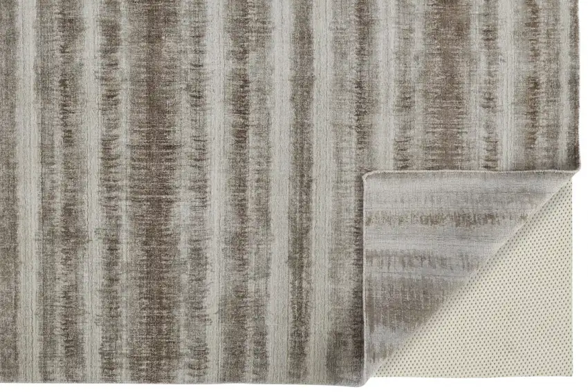 Tan Ivory And Brown Abstract Hand Woven Area Rug Photo 5