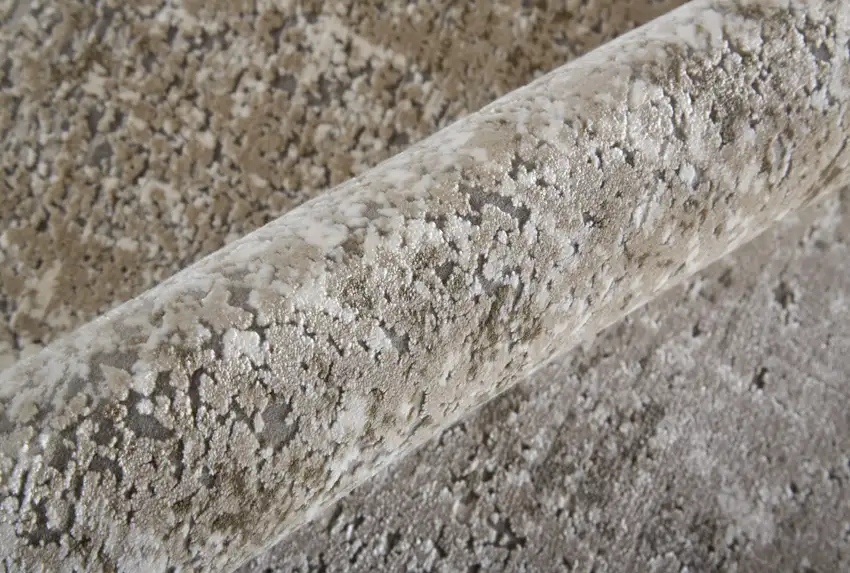 Tan and Ivory Abstract Power Loom Distressed Area Rug With Fringe Photo 9