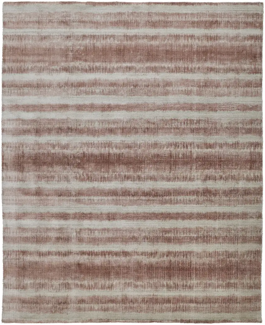 Tan Ivory And Pink Abstract Hand Woven Area Rug Photo 1