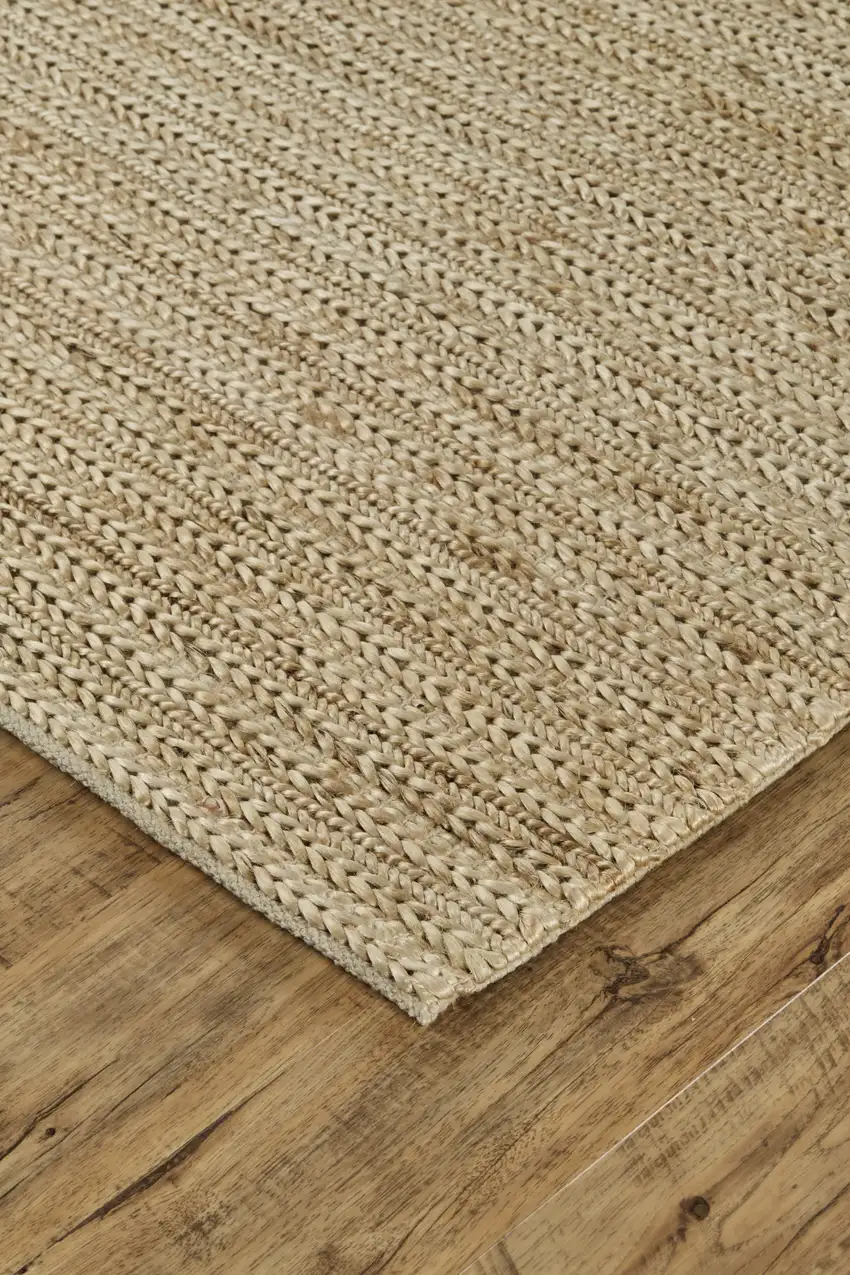 Tan Ivory And Taupe Hand Woven Area Rug Photo 8