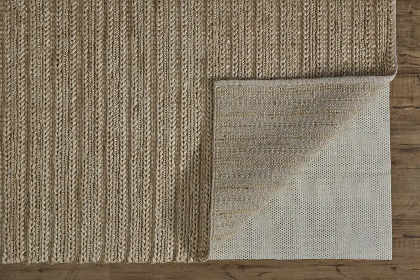 Tan Ivory And Taupe Hand Woven Area Rug Photo 3