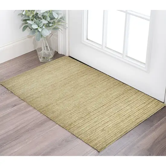 Tan Ivory And Taupe Hand Woven Area Rug Photo 1