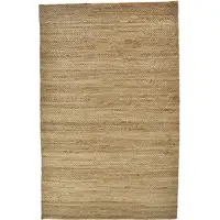 Photo of Tan Orange And Brown Hand Woven Area Rug