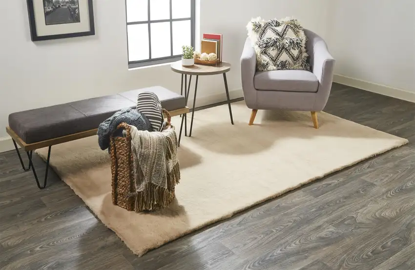Tan Shag Area Rug Photo 6