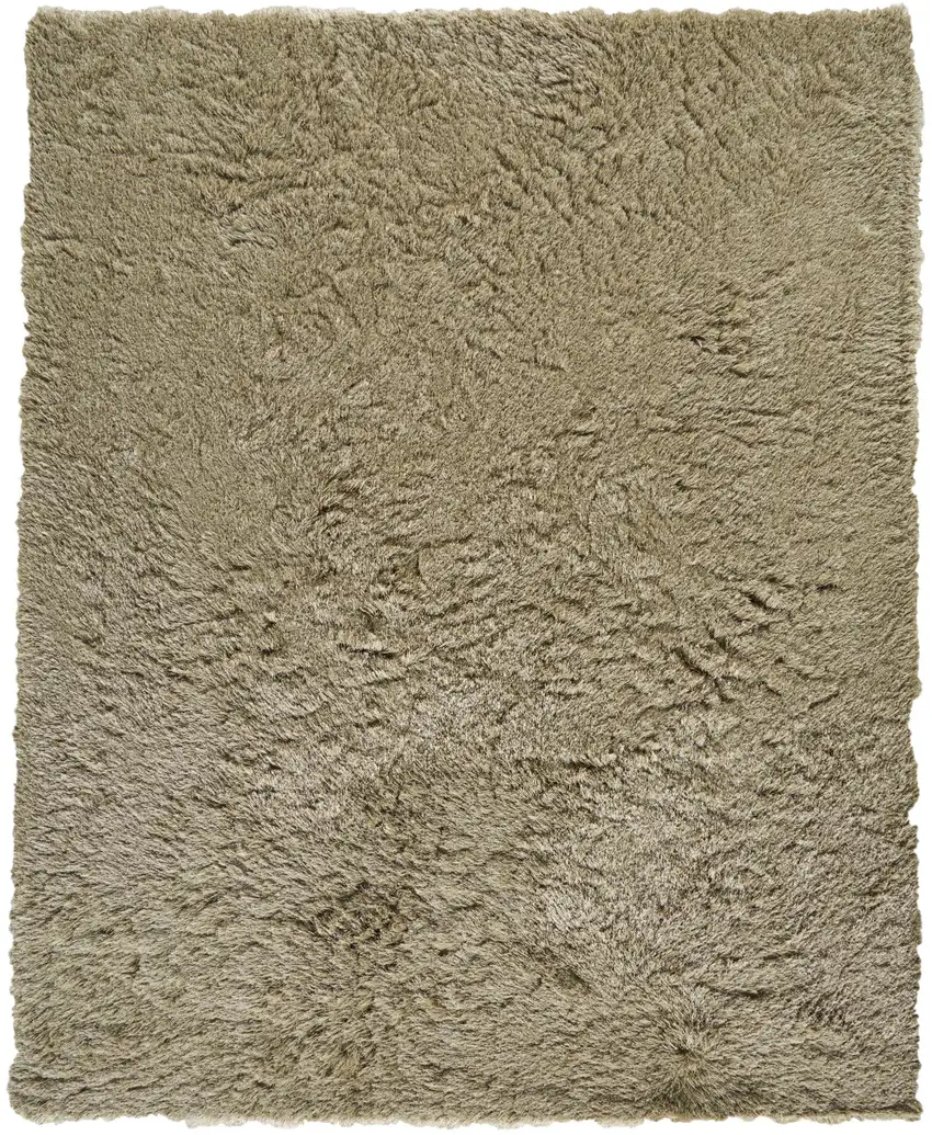 Tan Shag Hand Tufted Area Rug Photo 2