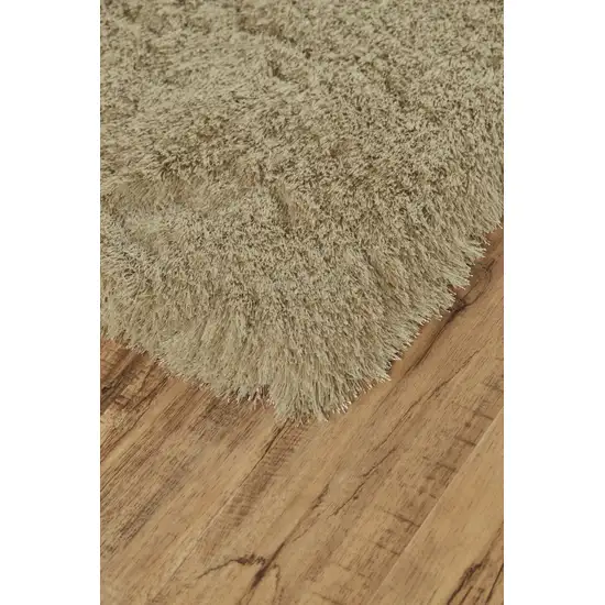 Tan Shag Hand Tufted Area Rug Photo 7
