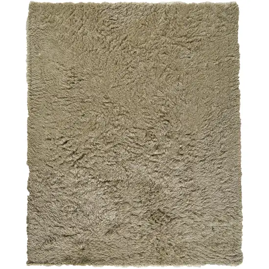 Tan Shag Hand Tufted Area Rug Photo 5