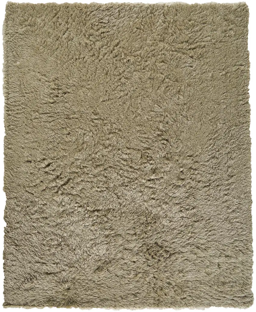 Tan Shag Hand Tufted Area Rug Photo 5