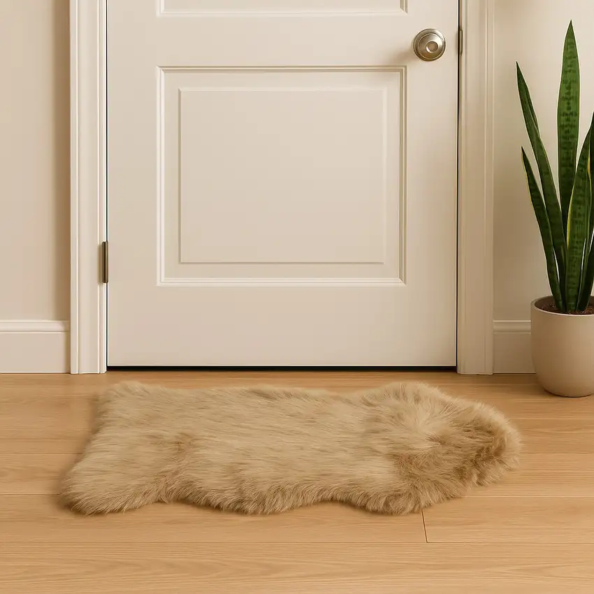 Tan Shag Area Rug Photo 1