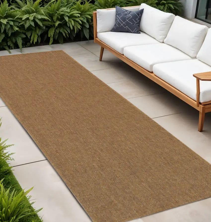 Tan Stain Resistant Indoor Outdoor Area Rug Photo 1