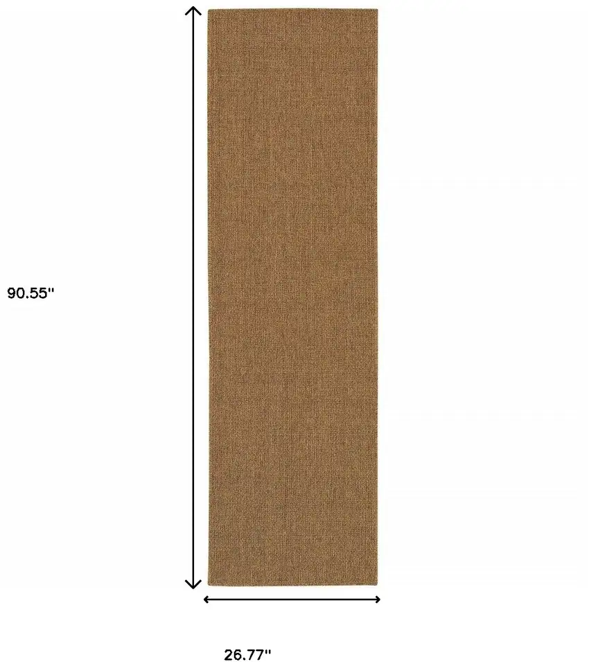 Tan Stain Resistant Indoor Outdoor Area Rug Photo 5