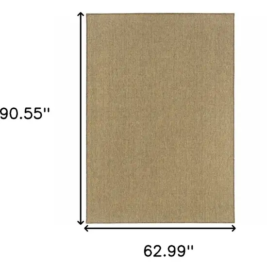 Tan Stain Resistant Indoor Outdoor Area Rug Photo 3