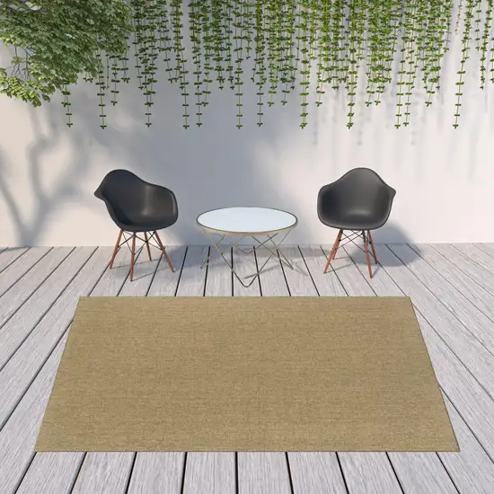 Tan Stain Resistant Indoor Outdoor Area Rug Photo 2