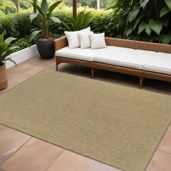Tan Stain Resistant Indoor Outdoor Area Rug Photo 1