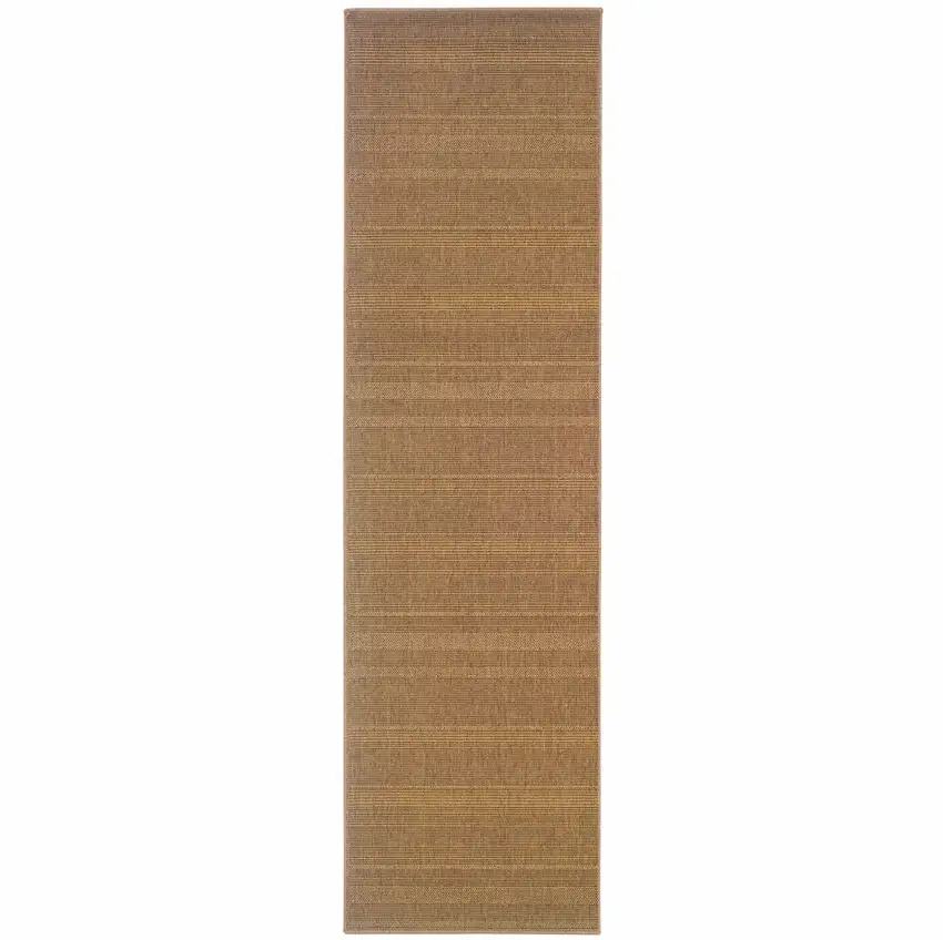 Tan Stain Resistant Indoor Outdoor Area Rug Photo 1