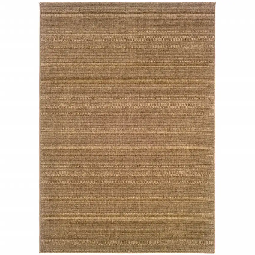 Tan Stain Resistant Indoor Outdoor Area Rug Photo 1