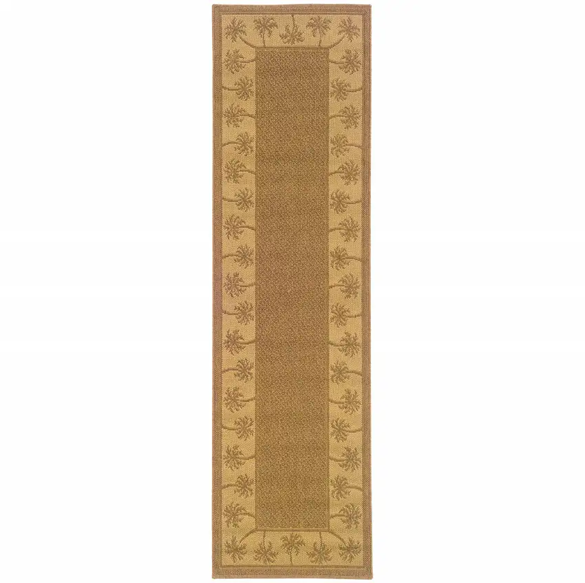 Tan Stain Resistant Indoor Outdoor Area Rug Photo 1