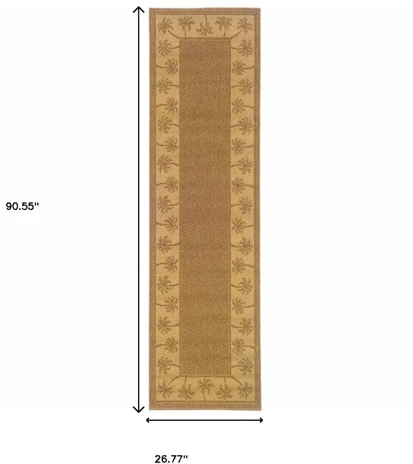 Tan Stain Resistant Indoor Outdoor Area Rug Photo 5