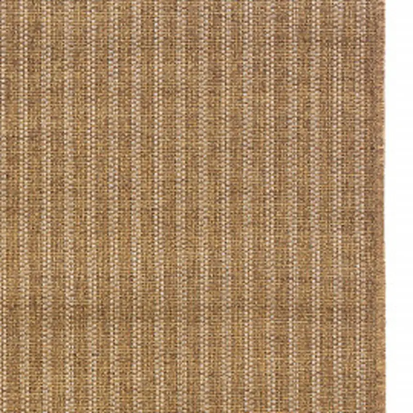 Tan Striped Stain Resistant Indoor Outdoor Area Rug Photo 3