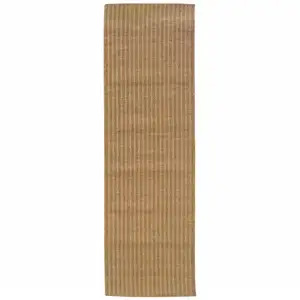 Photo of Tan Striped Stain Resistant Indoor Outdoor Area Rug