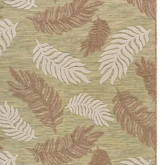 Green And Ivory Indoor Outdoor Area Rug Photo 8