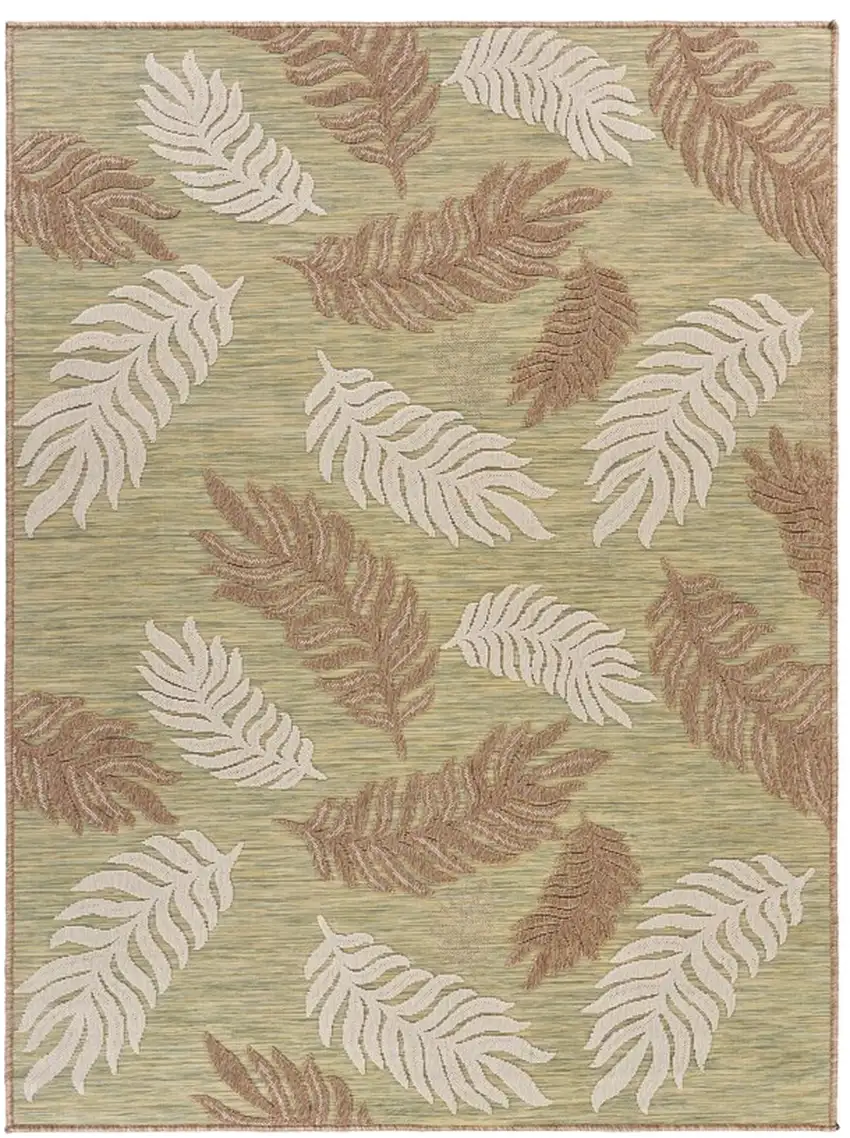 Green And Ivory Indoor Outdoor Area Rug Photo 1