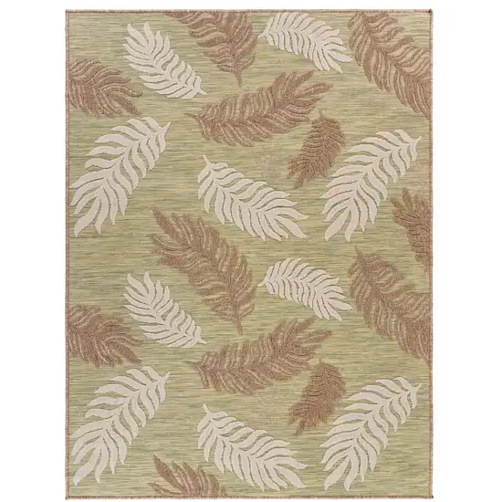 Green And Ivory Indoor Outdoor Area Rug Photo 1