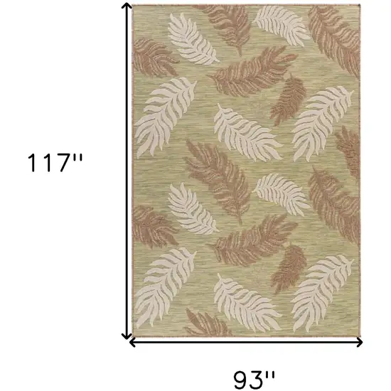 Green And Ivory Indoor Outdoor Area Rug Photo 3