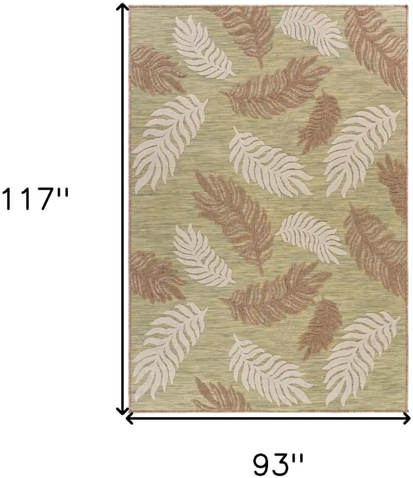 Green And Ivory Indoor Outdoor Area Rug Photo 3