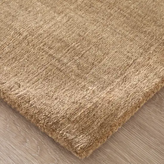 Tan Wool Hand Woven Area Rug Photo 7